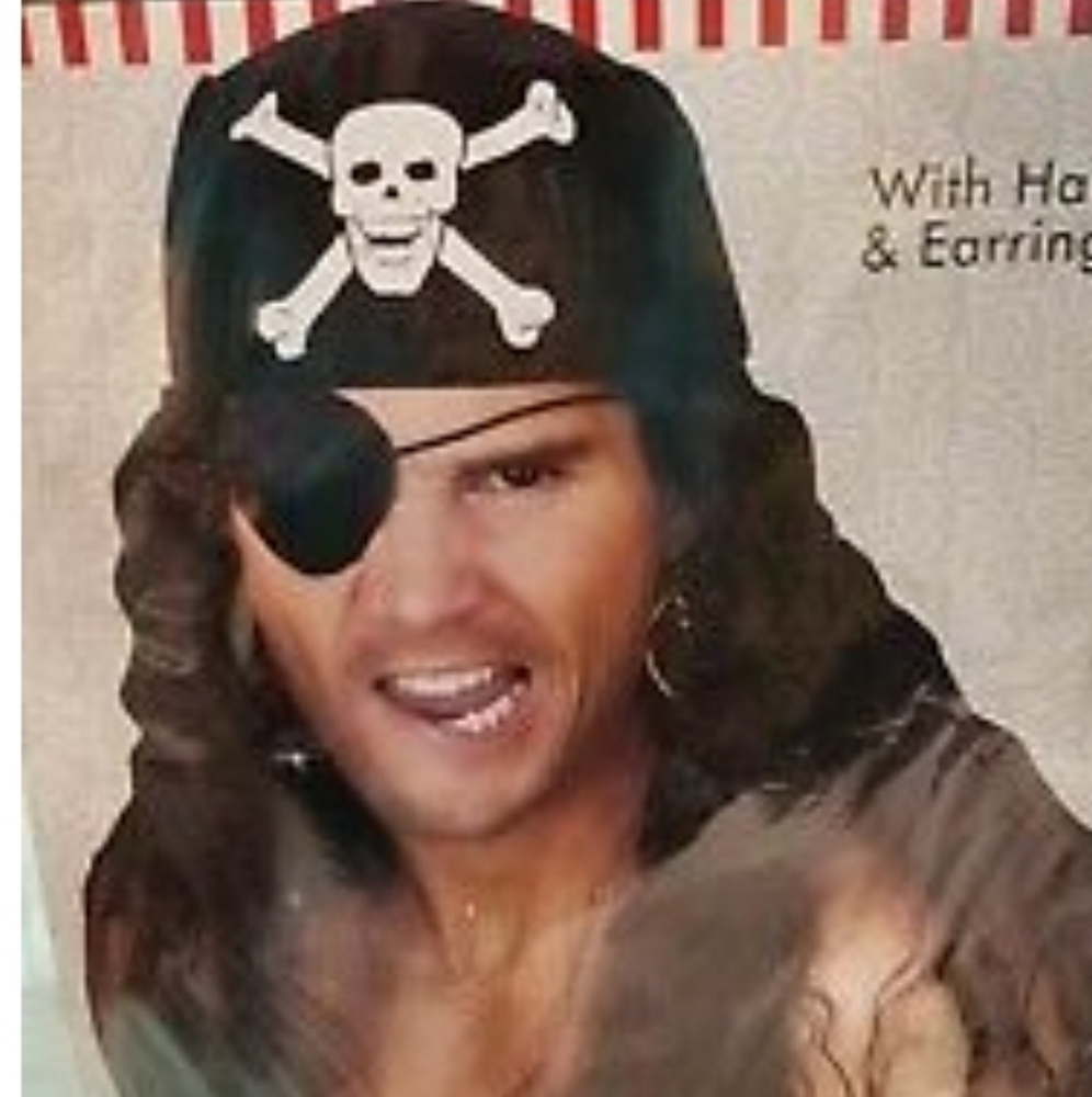 Pirate bandana with hair